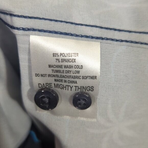 RSVLTS Shirt Men's 2XL Navy Blue Isle Be Surfing Mushrooms & Flamingos SS Button - Picture 8 of 10